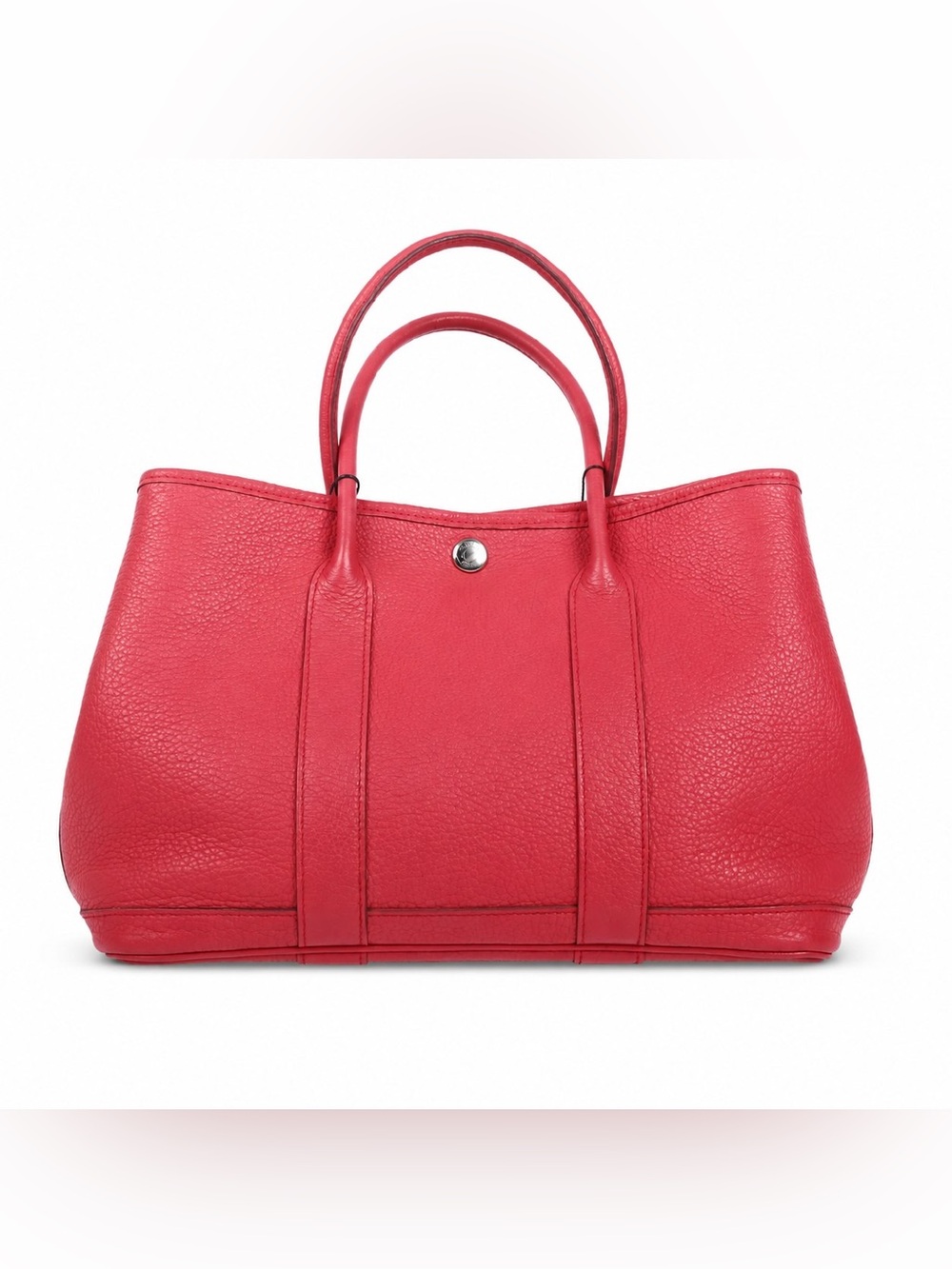 HERMES Garden Party 30 TPM All-Leather Tote Pink Palladium Hardware